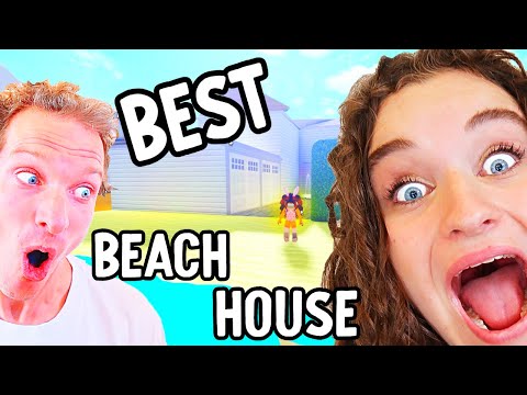 WHO CAN BUILD THE BEST BEACH HOUSE ? in Bloxburg - GAMING w/The Norris Nuts