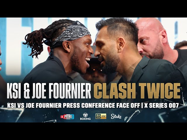 KSI CLASHES TWICE with Joe Fournier during press conference face off! | X Series 007