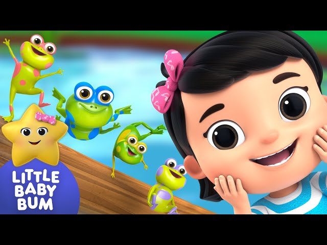 Five Little Speckled Frogs⭐ Mia's Learning Time! LittleBabyBum - Nursery Rhymes for Babies | LBB