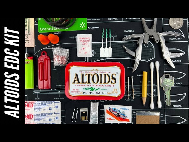 Altoids EDC Kit: Everyday Carry Items - Multitool, Band AIDS, Cash, Super Glue, and More
