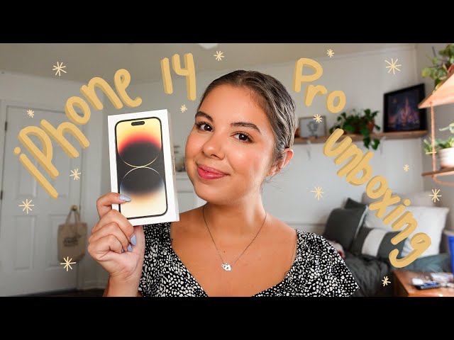 UNBOXING MY NEW GOLD IPHONE 14 PRO!!