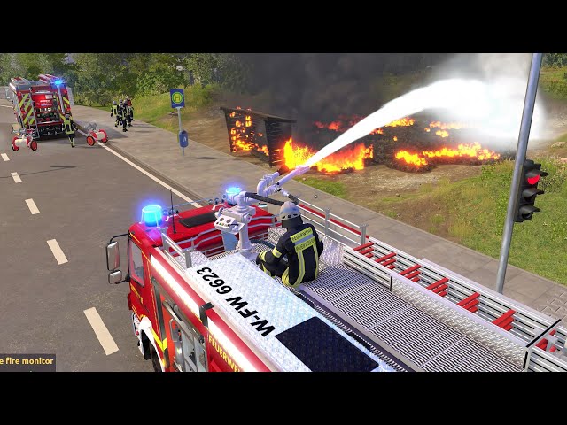 Emergency Call 112 Sim - Wuppertal Firefighters Responding! 4K