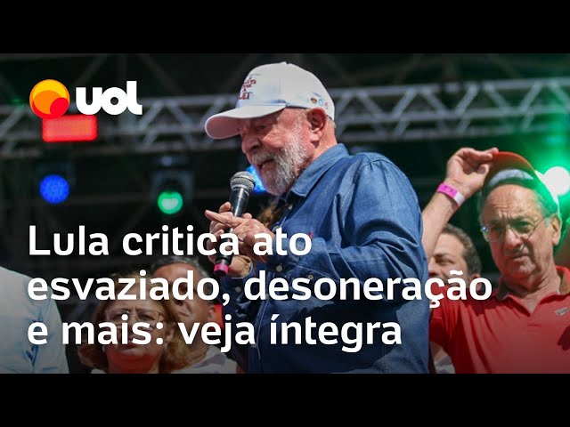Discurso de Lula no 1º de Maio: Crítica após ato esvaziado em Itaquera, desoneração e mais falas