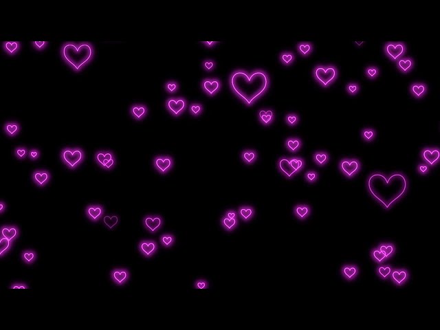 Fly-up💜💖Neon Light Hearts | Heart Background | Wallpaper Heart Animated Background Video Loop