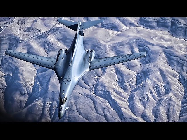 B-1B Bombers Fly Over Middle East W/Fighter Escort 2021