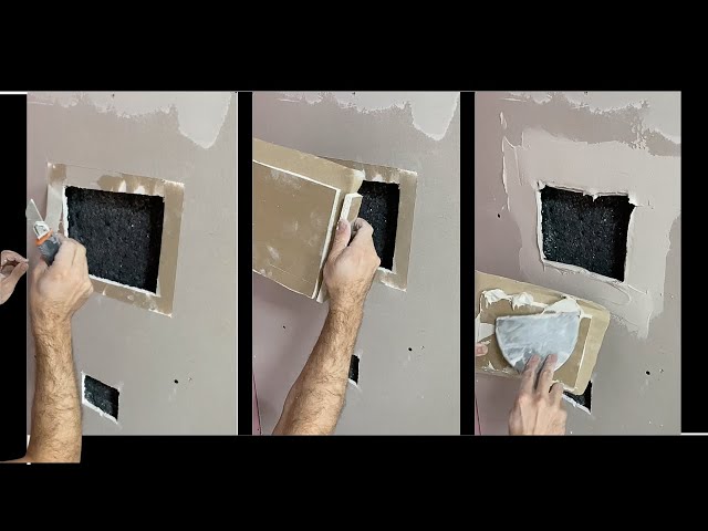 ✅ How To Repair Holes in Drywall Panels 🔥 Tip plasterboard repair