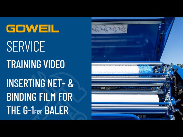 Training Video: Inserting Net and Binding Film for the G-1F125 Baler | GOEWEIL