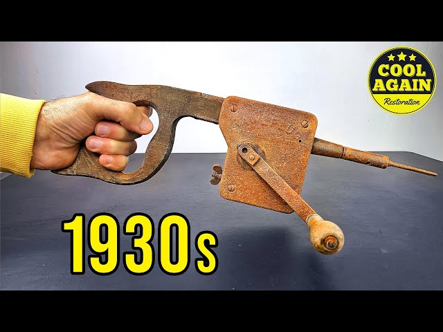 1930 Belgian Hammer Drill Restoration - The Coolest Tool You Ever Seen