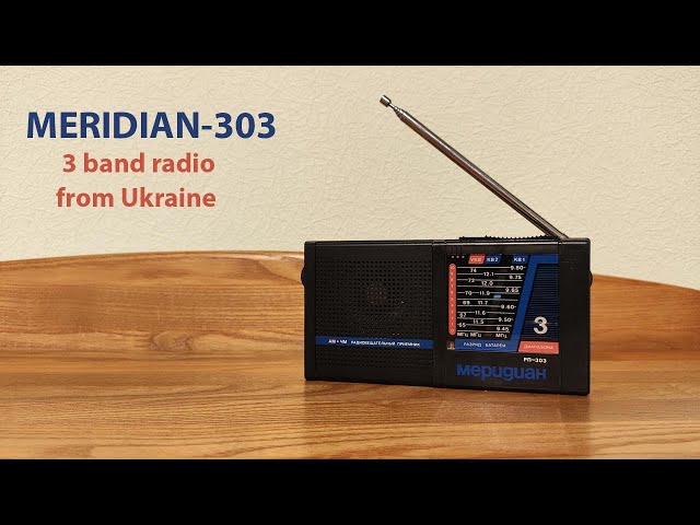 MERIDIAN-303 Vintage 1993 post-USSR 3-band radio from Ukraine