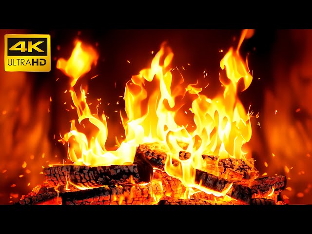 🔥 Crackling Fireplace with Soothing Sounds of Burning Logs and Relaxing Atmosphere 🔥 Fireplace 4K