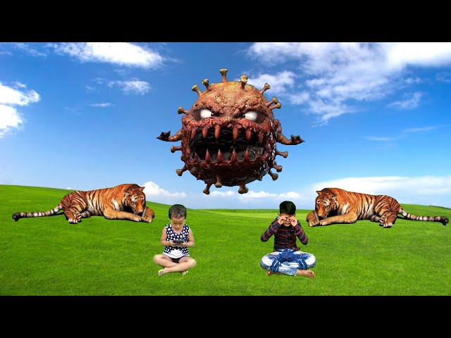 Monster and double corona virus attack vfx video | Kinemaster editing vfx short film