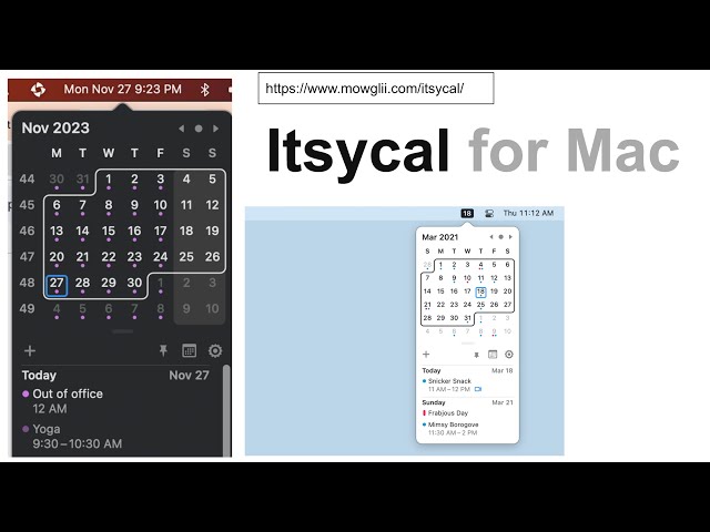 itsycal: calendar app on the menu bar for mac (with zoom and google meeting integration)