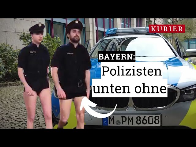 Polizisten ohne Hose im Einsatz