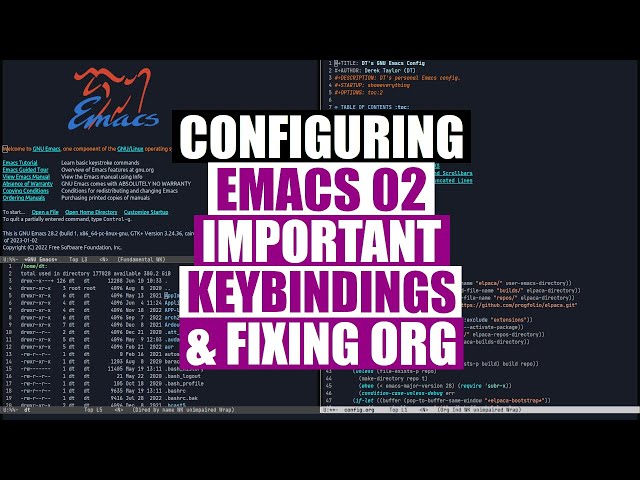 Fixing Some Major Bugs And Minor Annoyances - Configuring Emacs 02