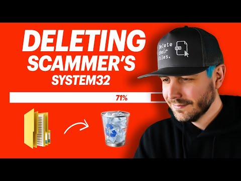 Destroying SYSTEM32 on a Scammer's Computer