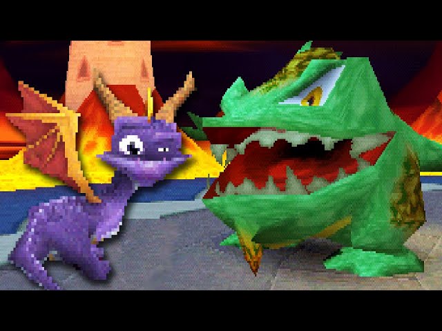 Spyro Year of the Dragon (PS1) All Bosses (No Damage)