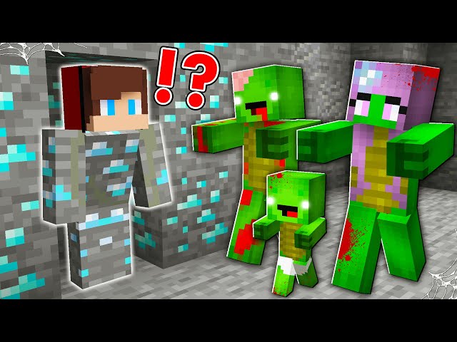 How JJ Became Diamond and ESCAPE From Mikey Zombie Family in Minecraft ? - (Maizen)