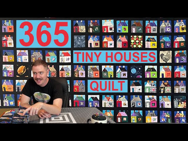 365 Tiny House Blocks in ONE EPIC QUILT !? The 365 Houses of Dave's Craft Room Land (took 8 months)