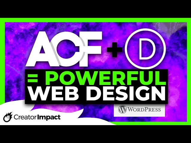Divi + ACF Advanced Custom Fields = POWERFUL Web Design Combo