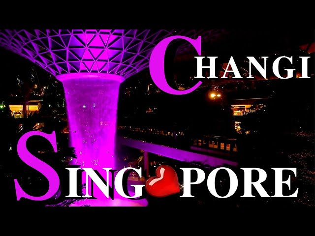 Singapore Changi Airport Walking Tour, Landing, Gates, Transfer to MRT Station, Skytrain, The Jewel