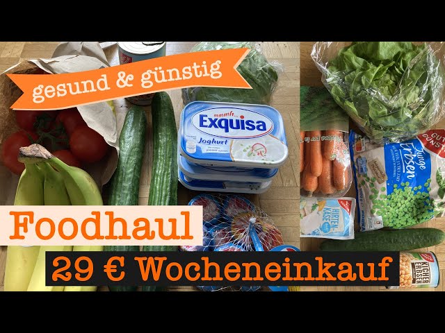 Wocheneinkauf gesund & günstig Student 29 € | Food Haul mit Food Diary 1 Person