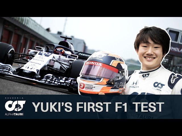 Yuki Tsunoda's First Formula 1 Test