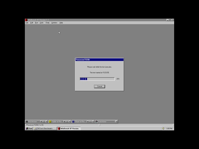 Benchmarking Windows 95 (Pentium 166)