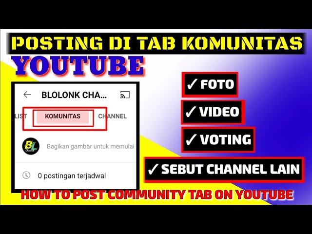 HOW TO POST ON THE YOUTUBE COMMUNITY TAB #Activatekomunitasyoutube#tabkomunitasyoutube