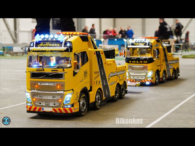 Experience Realistic RC Trucks in Action: Two Tamiya's FH16 Tow Truck Unleashed! Modell Leben Erfurt
