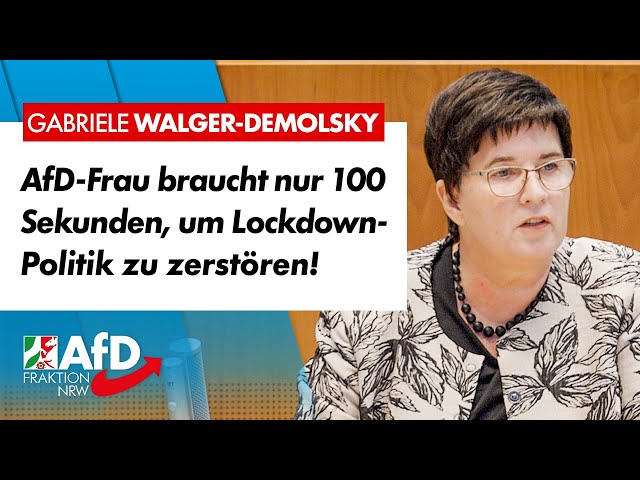 AfD-Frau zerstört Lockdown-Politik in 100 Sekunden! – Gabriele Walger-Demolsky (AfD)