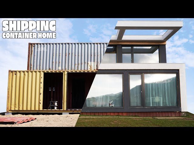 TIMELAPSE - Couple Builds Containers House in 15 Minutes