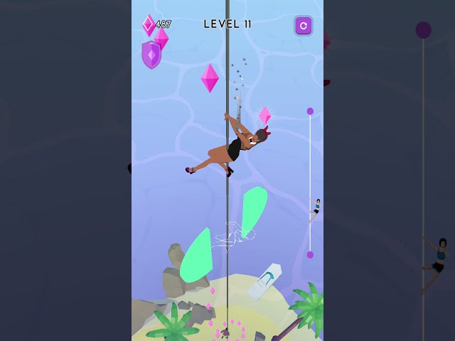 Pole Gymnastics 👠 11-12 Levels Gameplay Walkthrough | Best Android, iOS Games