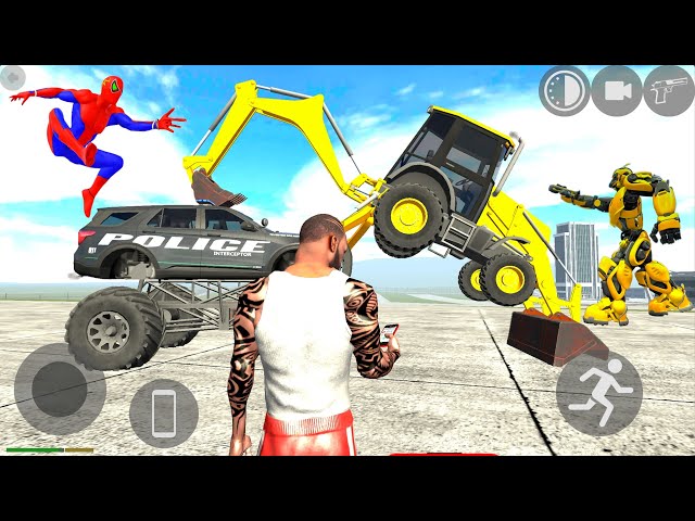 Police Officer Monster Truck JCB Pulsar Rs200 Bike Helicopter & Airplane Flying - Android Gameplay.