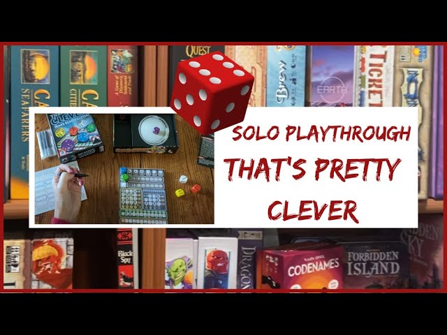 That's Pretty Clever Board Game: Solo Playthrough and How to Play