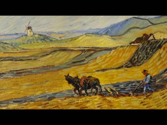 MFA Conservation: Van Gogh's "Enclosed Field with Ploughman" Under Raking Light