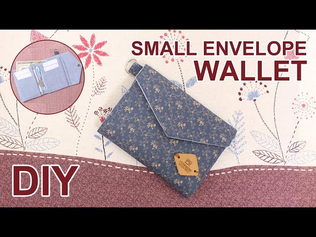 DIY Small envelope Wallet | 심플 반지갑 만들기 | No Bias - How to sew folding wallet | 財布作り方 #sewingtimes