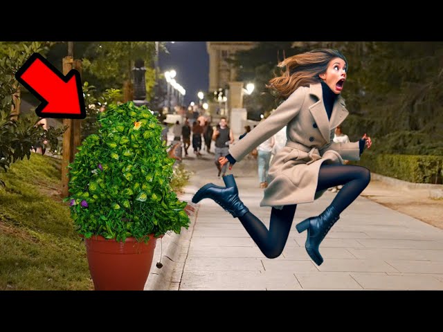 People Can't STOP being Scared by this Bush !! Bushman Prank