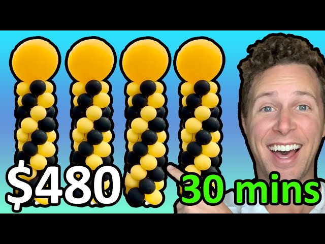 I made $480 in 30 mins (balloon column step-by-step)