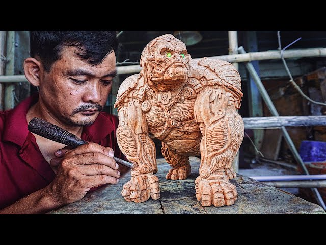 Transformers: Rise of the Beasts - 20 days of Wood Carving - Optimus Primal