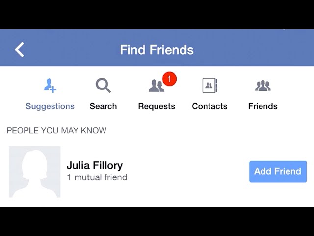 Facebook for iPhone: Adding Friends