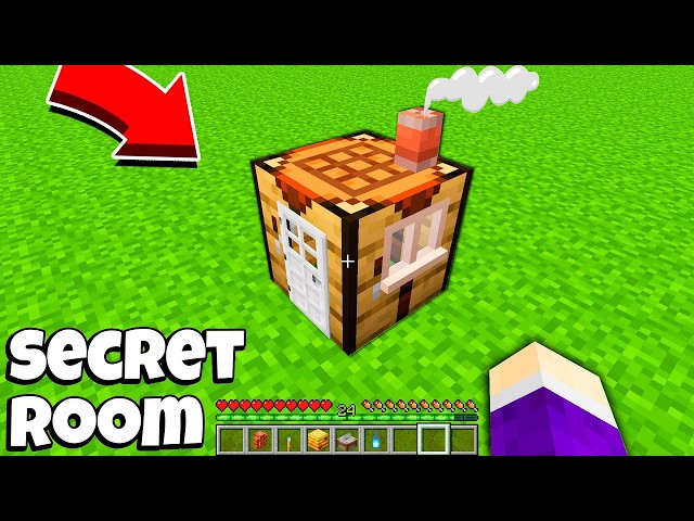 How to BUILD SUPER SECRET HOUSE inside a WORKBENCH in Minecraft ？ WORKBENCH PASSAGE ! in Minecraft