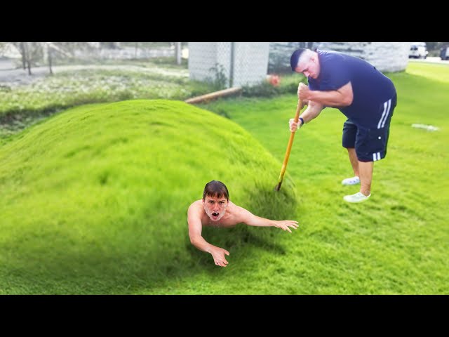he got stuck in grass BUBBLE.. huge mistake