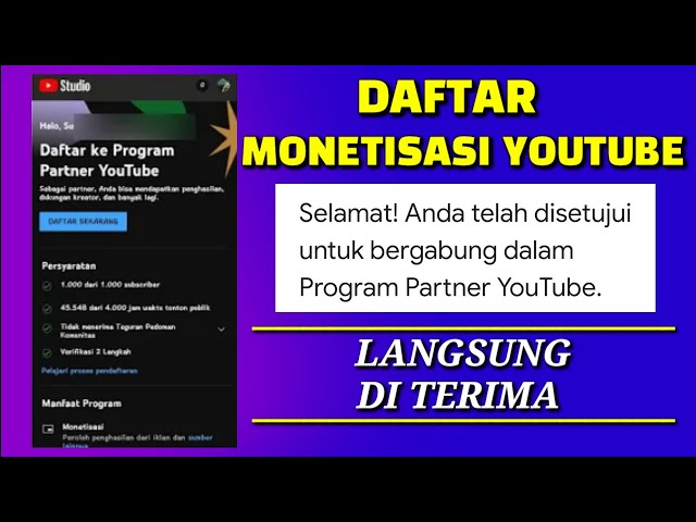 CARA DAFTAR MONETISASI YouTube || How to register monetization YouTube