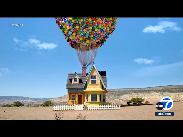 Airbnb lists 'Up' house, with 8,000 balloons and crane that lifts home off ground