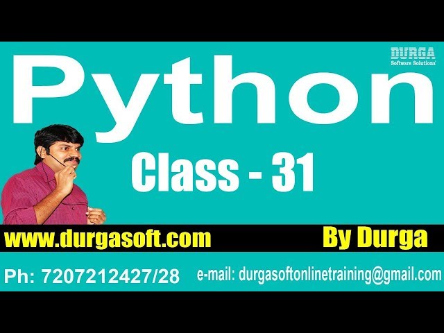 Learn Python Programming Tutorial Online Training by Durga Sir On 09-03-2018