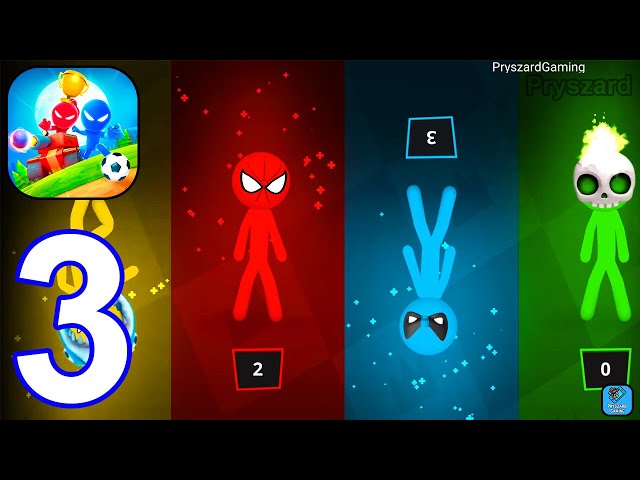 Stickman Party 1 2 3 4 MiniGames - Gameplay Walkthrough Part 3 Tournament Mode Random Games (Android