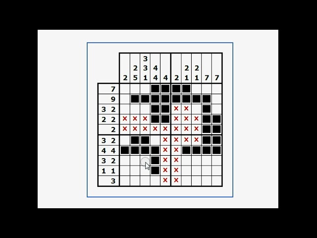 10 x 10 Nonogram Puzzles - How to Solve