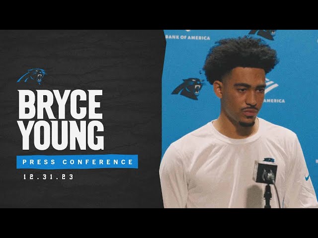 Bryce Young addresses the media following Jaguars matchup