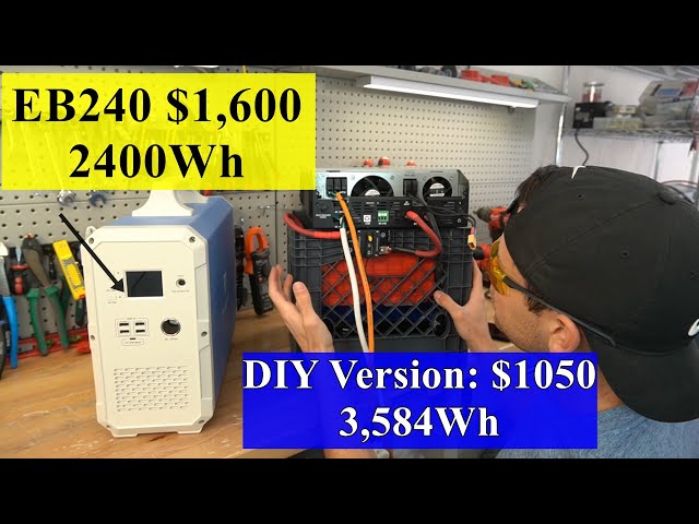 $1050 DIY LiFePO4 Version of the EB240 Solar Generator: More capacity for $550 less