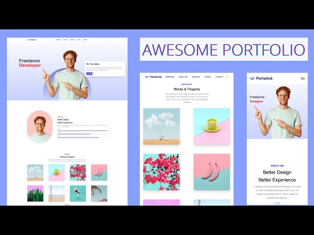 Portfolio Website with Tailwind CSS | Tailwind Tutorial for Beginners